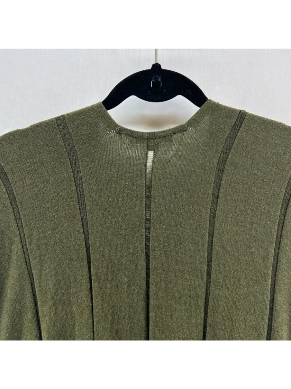 LOFT Open Front Poncho Cardigan Sweater Womens XS/S Kimono Relaxed Olive Green - Picture 4 of 9